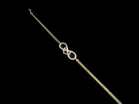 دستبند فانتزی طلا طرح قلب و بی نهایت