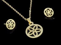 نیم ست طلای غرب طرح گل