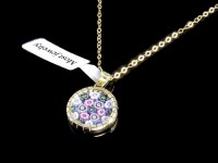 مدال آویز طلای فلورکس با سنگ موارنو