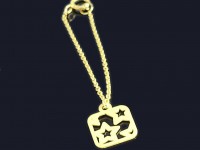 آویز ساعت طلا طرح ماه و ستاره