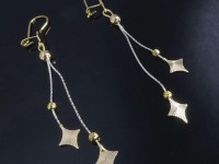 گوشواره آویز ایتالیایی طرح ستاره