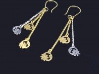 گوشواره فانتزی طلا طرح گلبرگ