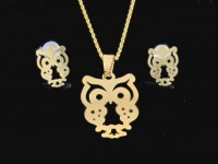 نیم ست طلا طرح جغد