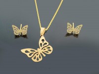 نیم ست طلای پروانه