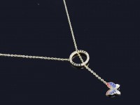 گردنبند فانتزی طلا طرح پروانه