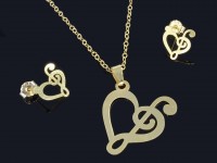 نیم ست فانتزی طرح قلب و سل موسیقی