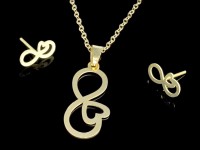 نیم ست فانتزی طلا طرح قلب و بی نهایت