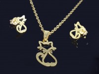 نیمست طلا طرح گربه