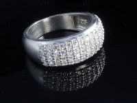 حلقه جواهری نقره زنانه