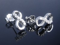 گوشواره نقره طرح بی نهایت