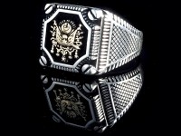 انگشتر نقره مردانه طرح تاج