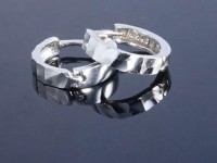 گوشواره حلقه ای طلای سفید