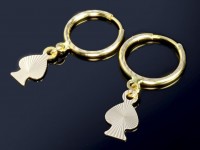 گوشواره حلقه ای  آویزدار طرح پیک