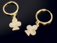 گوشواره حلقه ای  آویزدار طلا طرح گیشنیز