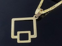 مدال طلا طرح مربعی