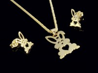 نیم ست طلا طرح خرگوش