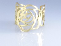 انگشتر اسپرت لیزری طلا طرح گل