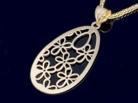 پلاک طلا طرح گل