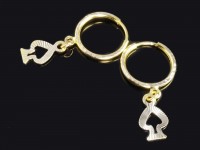 گوشواره حلقه ای طلا طرح پیک