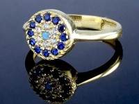 انگشتر طلای بچه گانه طرح چشم نظر