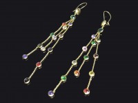 گوشواره طلای مارکو بیچگو (سه زنجیره)