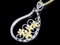 مدال طلای دو رنگ فلاور پرشین گلد