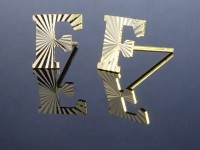 گلگوش طلا حرف F