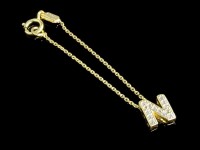 آویز ساعت طلا حرف  N