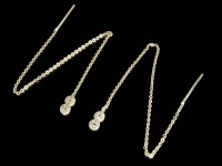 گوشواره بخیه ای طلا طرح بی نهایت