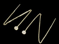 گوشواره بخیه ای طلا طرح دایره