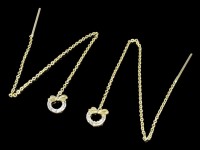 گوشواره بخیه ای طلا طرح پاپیون