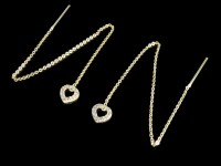 گوشواره بخیه ای طرح قلب