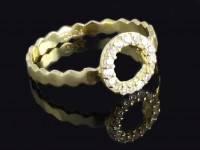 انگشتر طلا طرح دایره