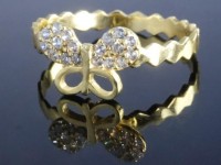 انگشتر طلا طرح پروانه