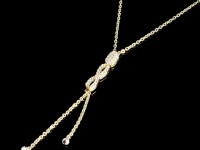 گردنبند فانتزی طلا طرح بینهایت عمودی