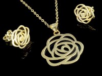 نیمست طلا طرح گل رز