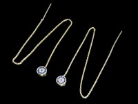 گوشواره بخیه چشم نظر طلا