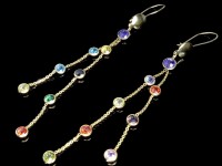 گوشواره طلای نگین دار