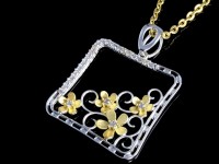 مدال فلاور طلای پرشین گلد مربعی