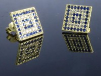 گلگوش طلای چشم نظر مربعی سایز بزرگ