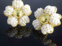 گوشواره میخی مروارید خشخاشی