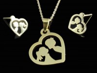 نیمست طلا طرح دختر و پسر