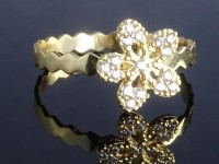 انگشتر فانتزی طلا طرح گل