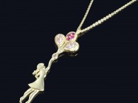 گردنبند طلای بالون و آدمک