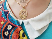 پلاک طلا "جز نقش تو در نظر نیامد ما را - جز کوی تو رهگذر نیامد ما را"