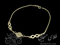 دستبند طلای گل و بی نهایت