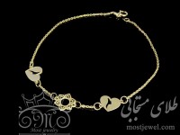 دستبند طلای قلب و چهره