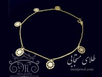 پابند طلا طرح گل