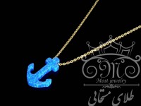 گردنبند سنگ اپال طرح لنگر