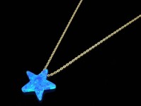 گردنبند سنگ اپال طرح ستاره